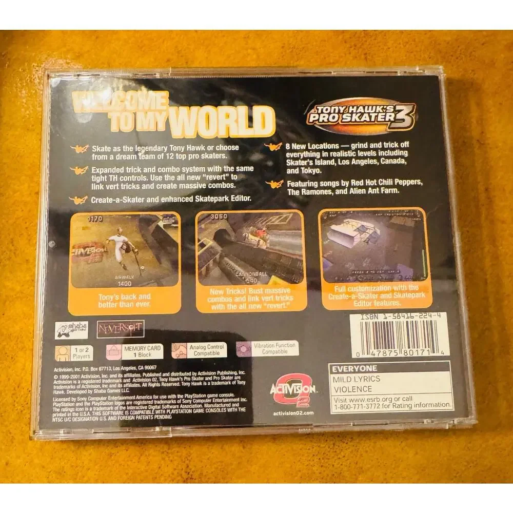 Tony Hawk Pro Skater 2 PS1 Sony Playstation 1 Video Game
